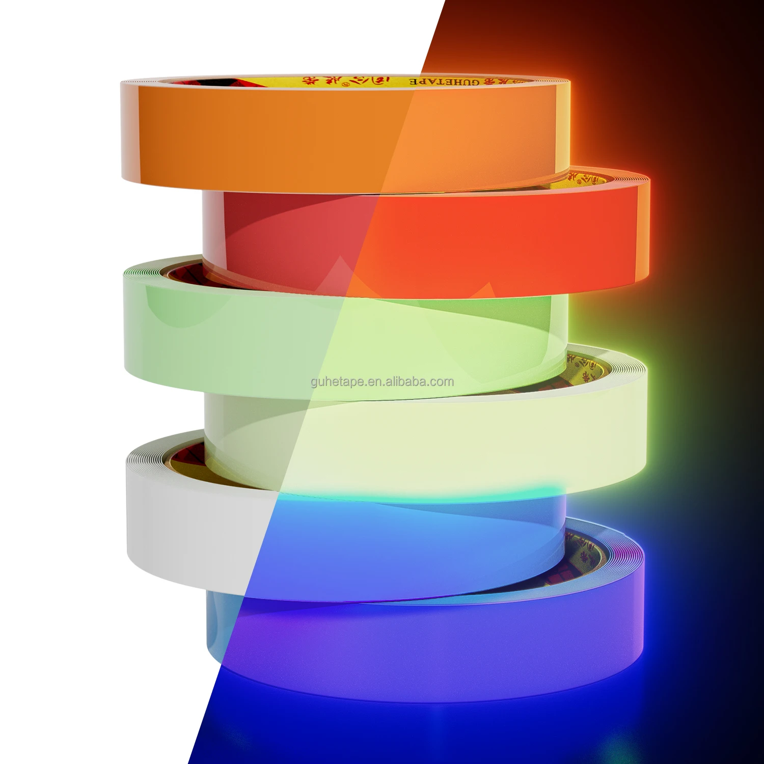 Purple Octopus Best Glow in The Dark Tape Bright Fluorescent Tape for Halloween,Outdoor, Night Decorations Safety Stairs Theater