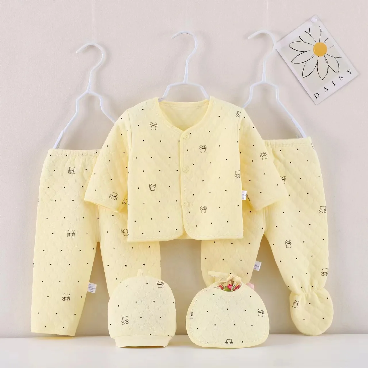 Factory Wholesale Baby Clothes Newborn Gift Set New Born Baby Products 5-Piece Set For Infant 0-3 Months