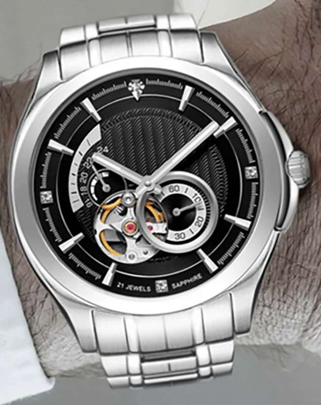 High-end full stainless steel small second hand Miyota movement men mechanical wristwatch