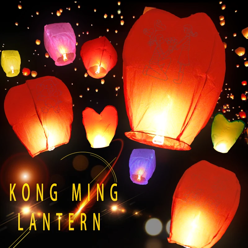
Wholesale Chinese Flying Paper Sky Wish Candle Lantern Biodegradable 