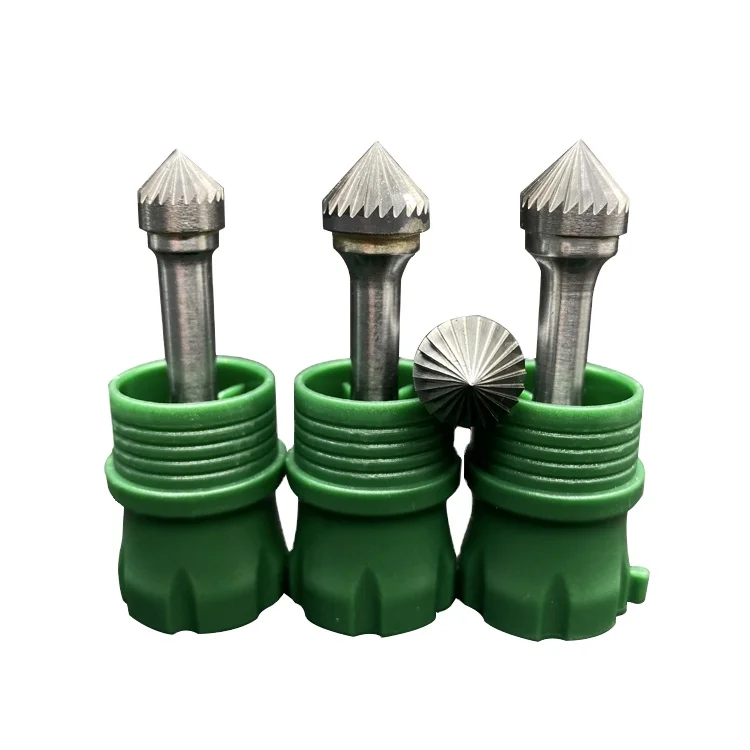 Factory Wholesale Metal Wood Grooving Tools Sharp Tungsten Rotary Carbide Cylindrical Diamond Burr 1/4 Inch Shank