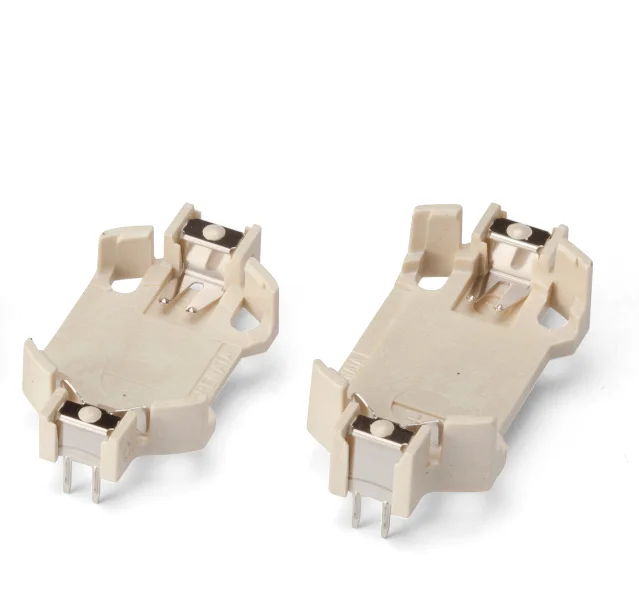 White Surface Mount SMD CR2032 Cell Button Battery Holder