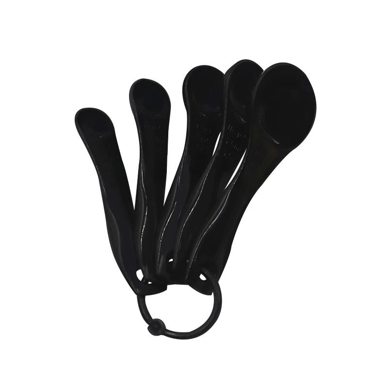 Convenient BPA Free 5Pcs/Set Plastic Measuring Spoon Set Powder Liquid Measuring Spoon Kitchen Measuring Tool