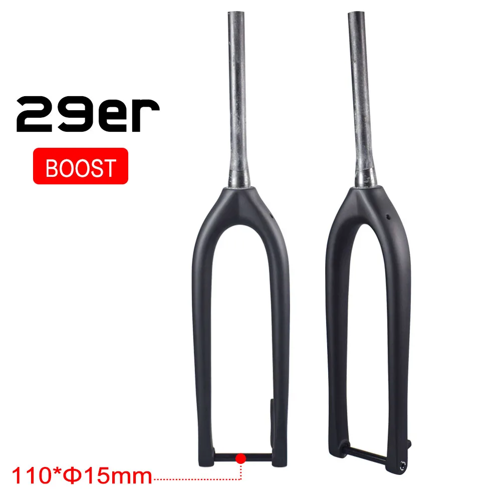 Airwolf  MTB 29 Mountain Bike Fork 110*15mm  Bicycle Rigid Fork Max Wheels Size 29er*3 Inch Carbon Bike Front Fork
