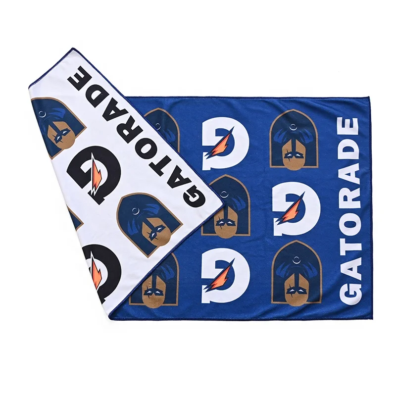 Gatorade Low Moq Double Sides Prints Microfiber Gym Towel Super Soft Personalized Sweat Absorbent Sport Towel