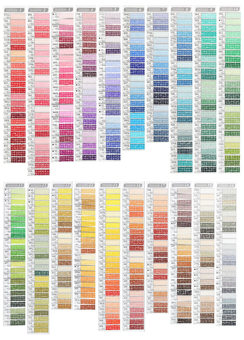 Diamond Painting Accessories DMC 447 Colors Drill Diy 2.8mm 2.5mm Round Square Resin Rhinestone