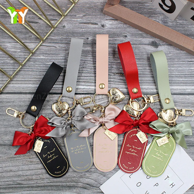 YOU YUE Wholesale Personalized PU  Leather Car Key Holder Key Chain pouch