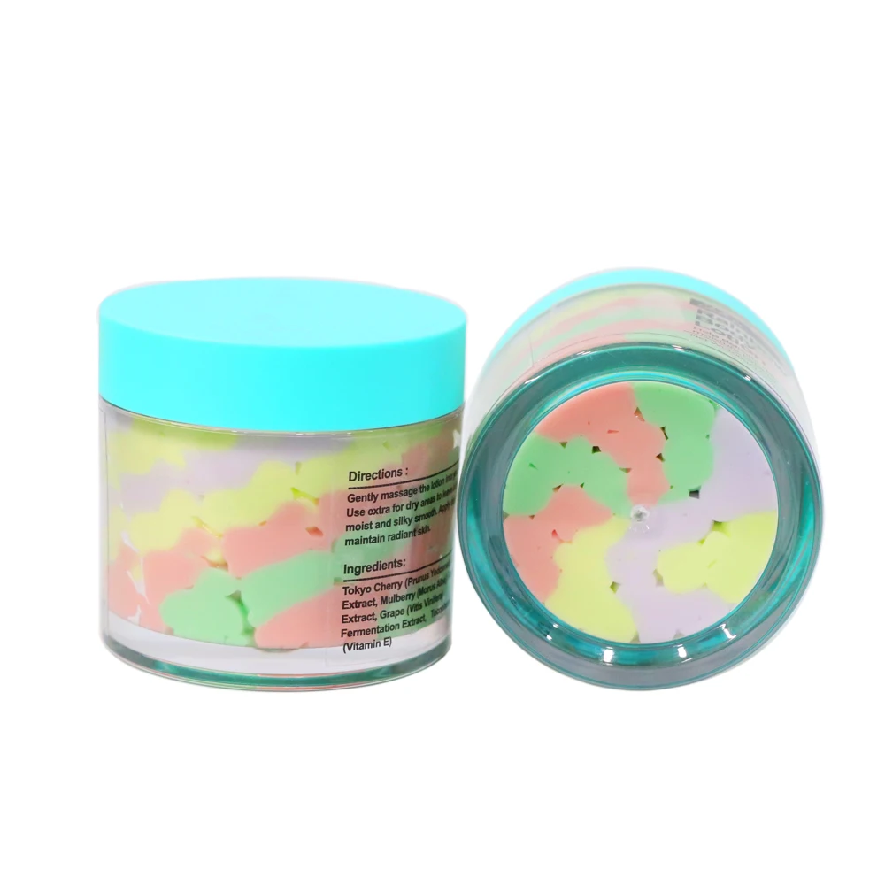 Private label custom organic durable all season hydrating wet and dry rainbow body cream wholesale