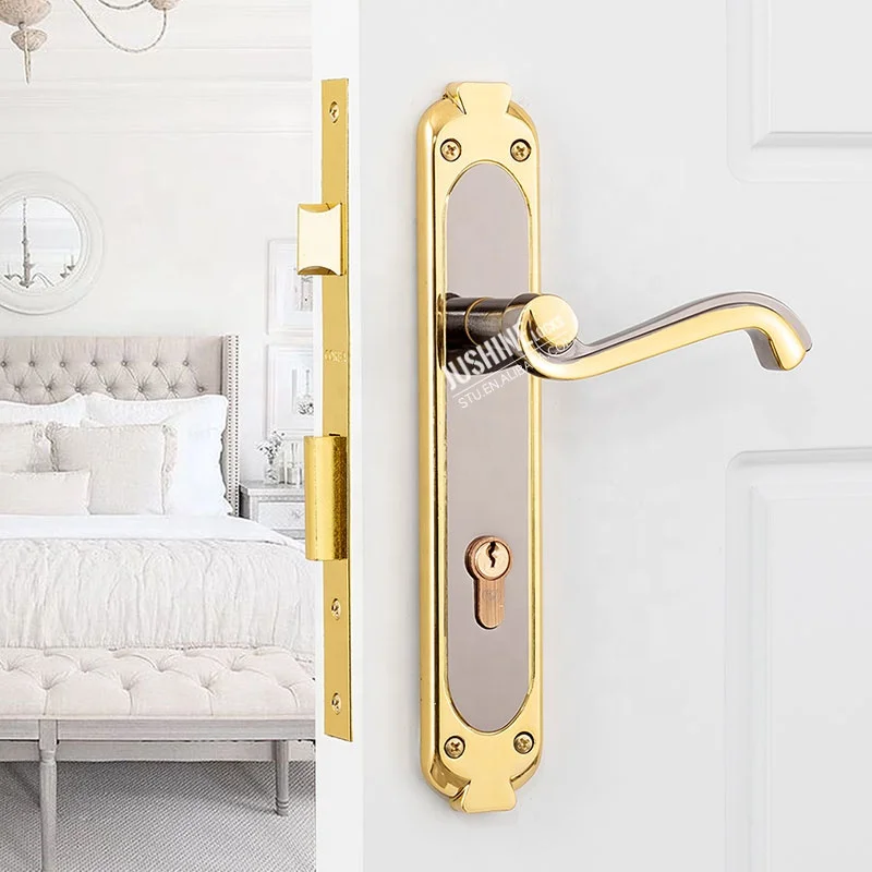 Brand COBRA Luxury contemporary home decorative custom design gold flat interior bedroom door handle