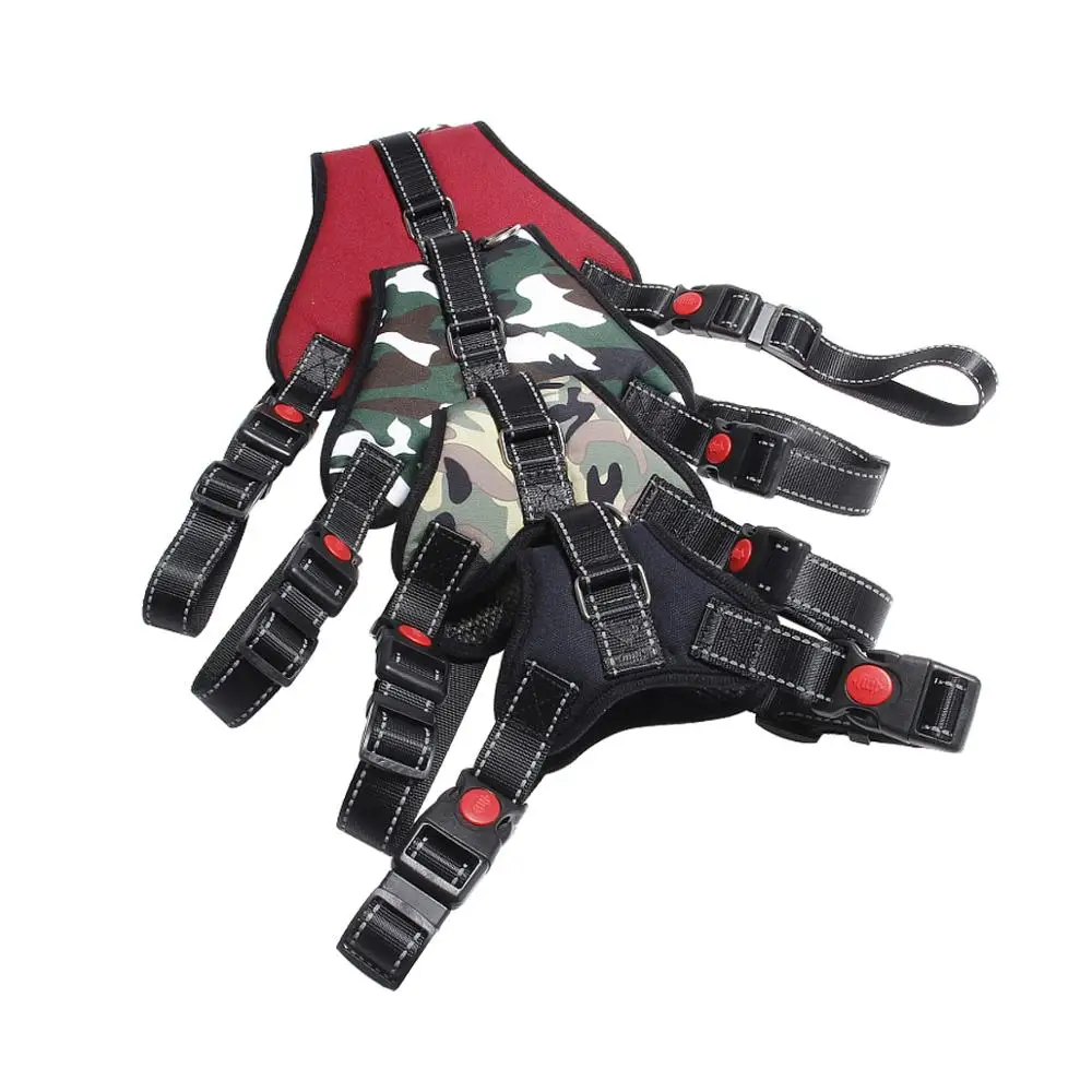 Large and medium-sized dog explosion-proof punch snare traction rope saddle pet chest and back strap Arnes Perro