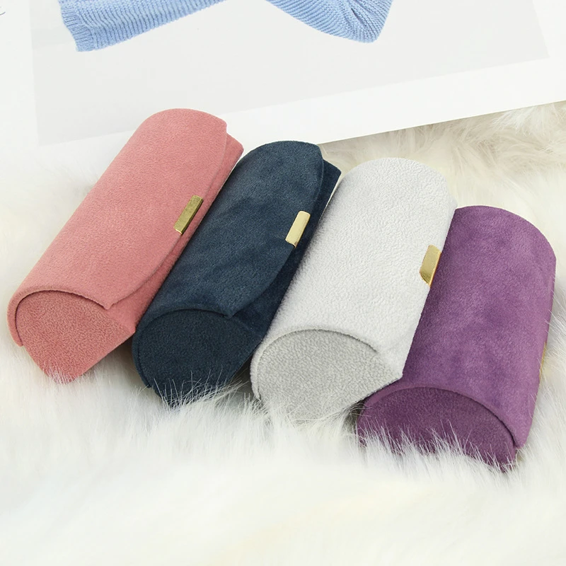 Trendy Mini Dome Shape Velvet Jewellery Storage Case Travel Earring Ring Necklace Jewelry Organizer Box