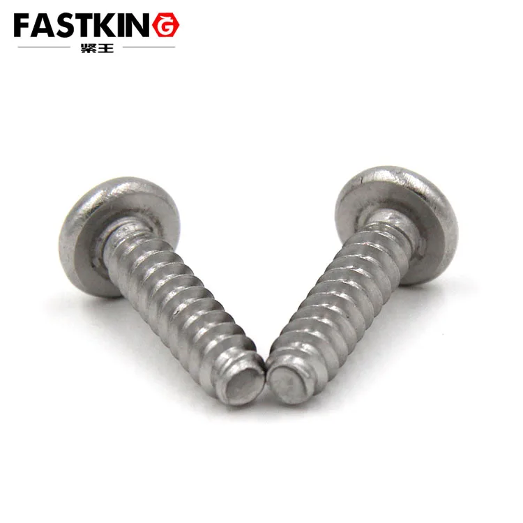 18-8 A2-70 round/pan head PB specifications stainless steel metal cross flat mouth flat tail self-tapping screw ISO7049