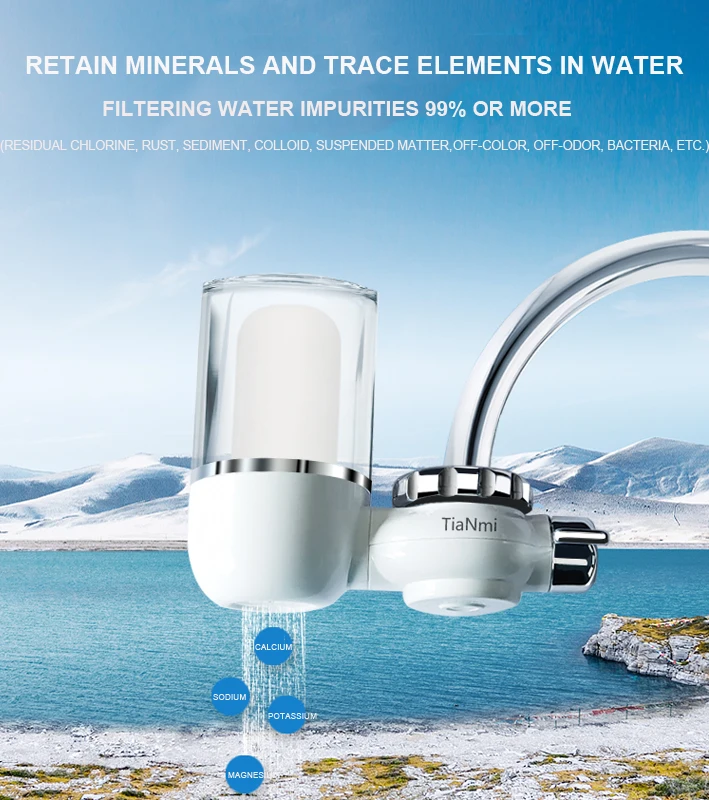 
Water Purifier Faucet Tap Connected Water Filter Hotselling Ceramic for Home Free Spare Parts Accepted 100kpa Manual 