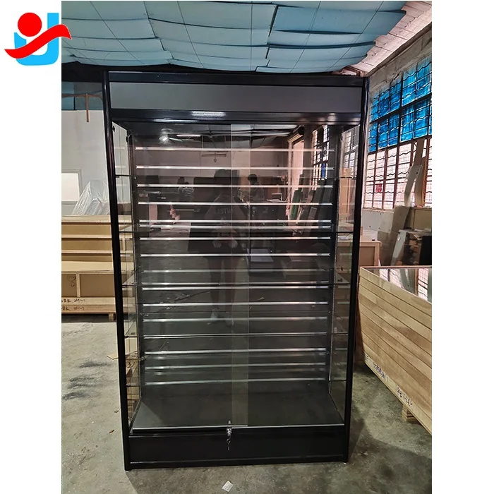 Glass Wall display Case With Slatwall Backing showcase (1600255636732)