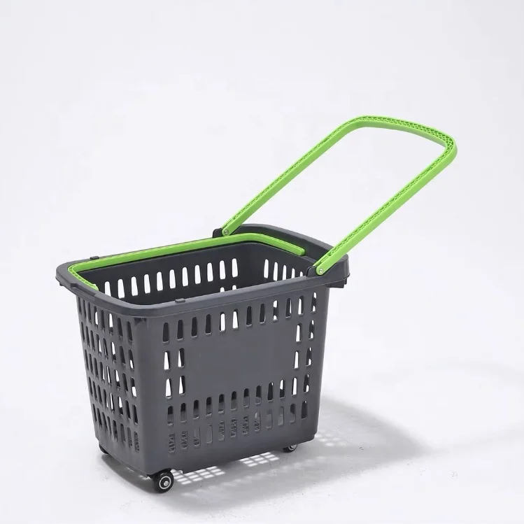 Wholesale Rolling Plastic Shopping Baskets For Retail Stores