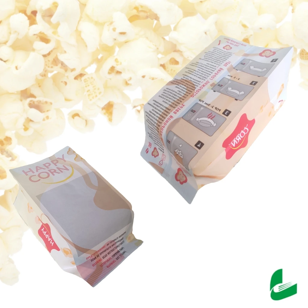 Huafeng  wholesale food grade  packaging microwave snacks pop corn paper bag