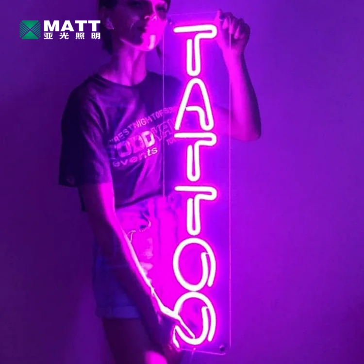 Matt Dropshipping No MOQ Customize TATTOO  Neon sign for Tattoo store studio Wall decor