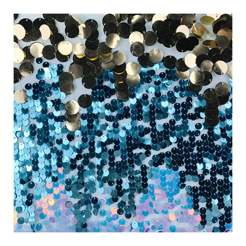 OEM wholesale price lace fabric embroidery sequins Mesh cloth multi - color overlay embroidery for dress