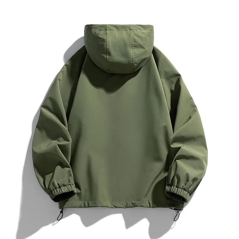 Clothing Manufacturers Custom 1/4 Zipper Anorak Jacket Solid Color Hooded Pullover Mens Coach Jacket Outdoor  Windbreaker chaque