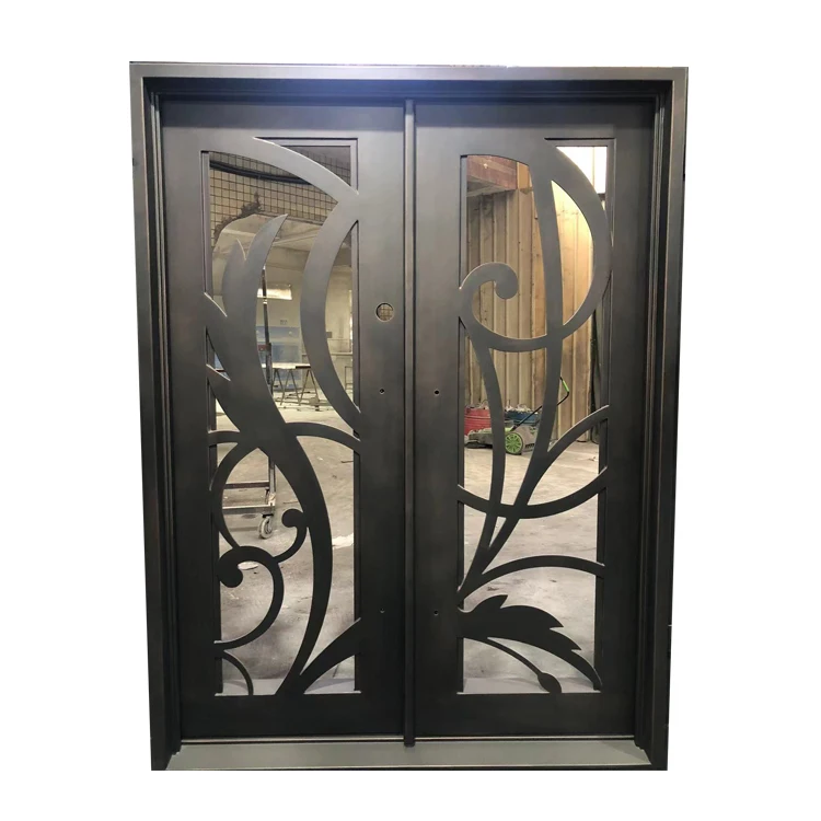 Traditional grille wrought iron doors wrought iron design exterior door front entry doors