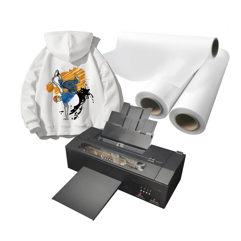 Custom Size DTF Ink Hot Transfer Film Roll 30CM*100M DTF 60CM*100M Pet Dtf Film 75U Thickness Release Pet Film Roll