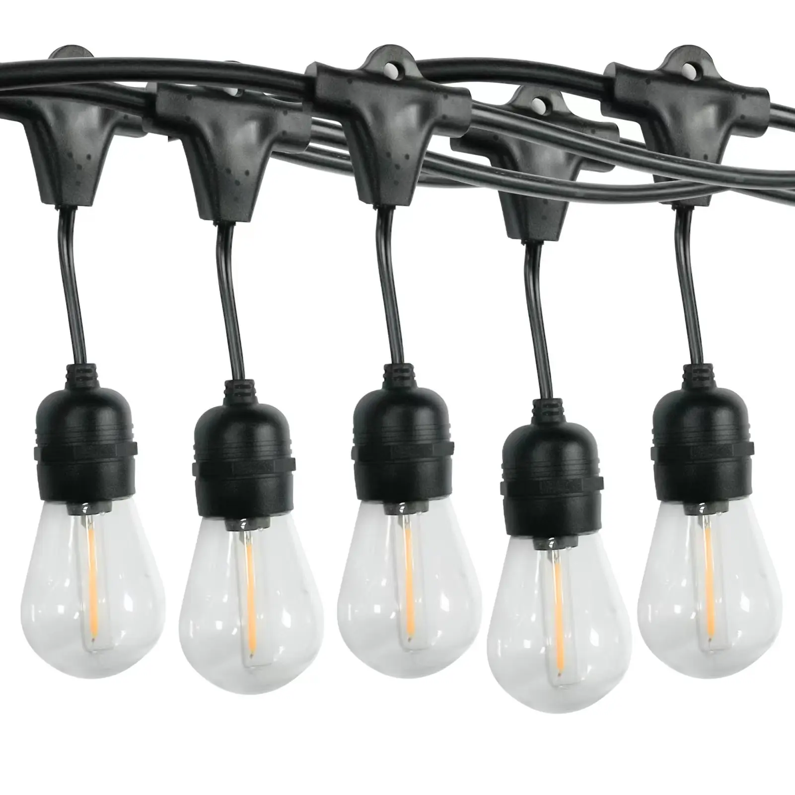 New HQ 24FT 10 Bulbs S14 Led Decorative Arden Lighting for Party Led Street Lighting Outdoor Use E27Base Warm White String Light