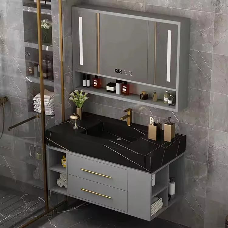 2024 New Style Bathroom Cabinet Hanging 2 Drawers 40 Inch Bathroom Vanity Cabinet 1 Sink Bathroom Vanity Cabinet