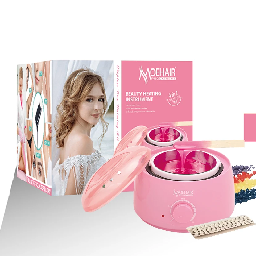 Moehair Wax Heater Warmer Hair Removal Machine SPA Epilator Paraffin Wax Pot with Wax Beans with Wood Sticks For Hand Foot Body