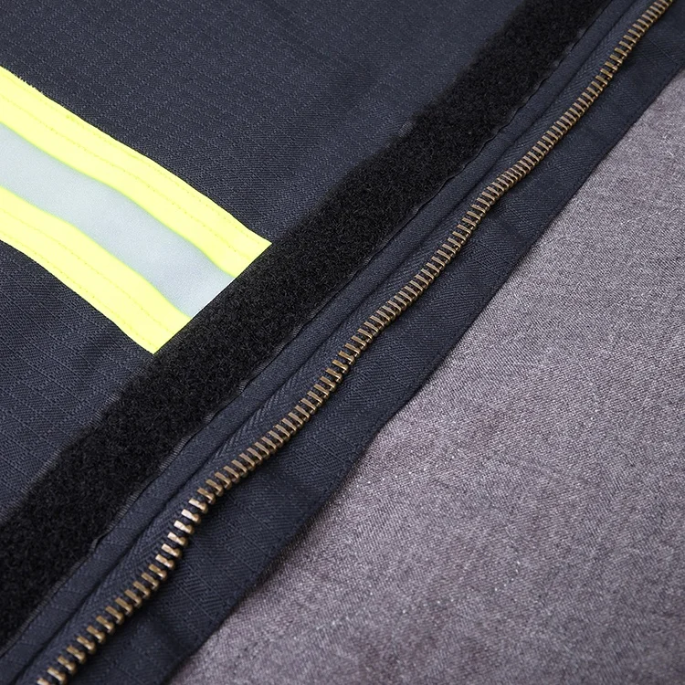 EN469 Aramid Fabric Flame Resistant Firefighter Uniform with Reflective Stripe