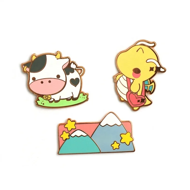 Westar Low Price Manufacturer Metal Custom Hard Enamel Lapel Pins Rose Gold Plating