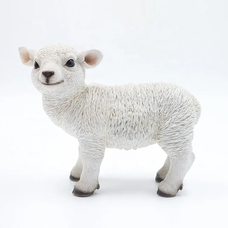 Фигурки животных на ферме оптом, скульптуры, овца, домашнее украшение из смолы от производителя, Декоративные животные народного искусства, садовые статуи овцы