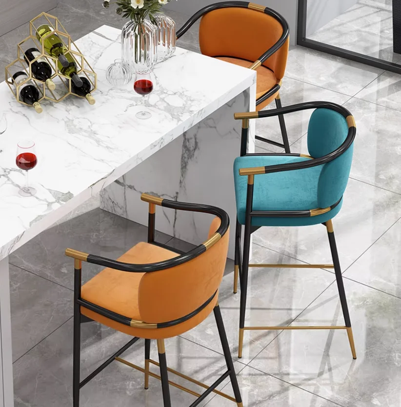 Bar Furniture chair wholesale Bar chairs for restaurant Recommended Commercial Cheap Steel Stools