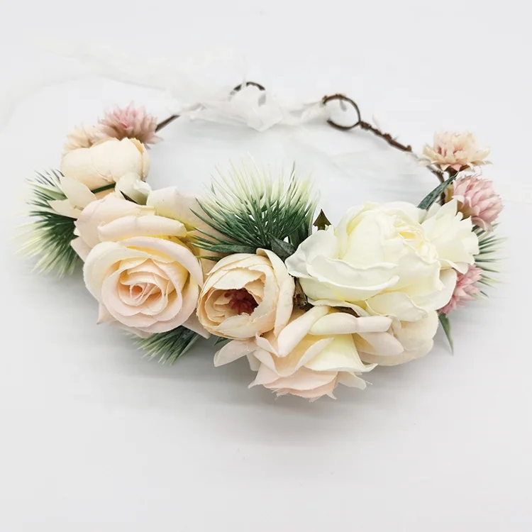 
Manufacturer handmade flower decoration for hair wedding decoration party crown Hair Accessories 