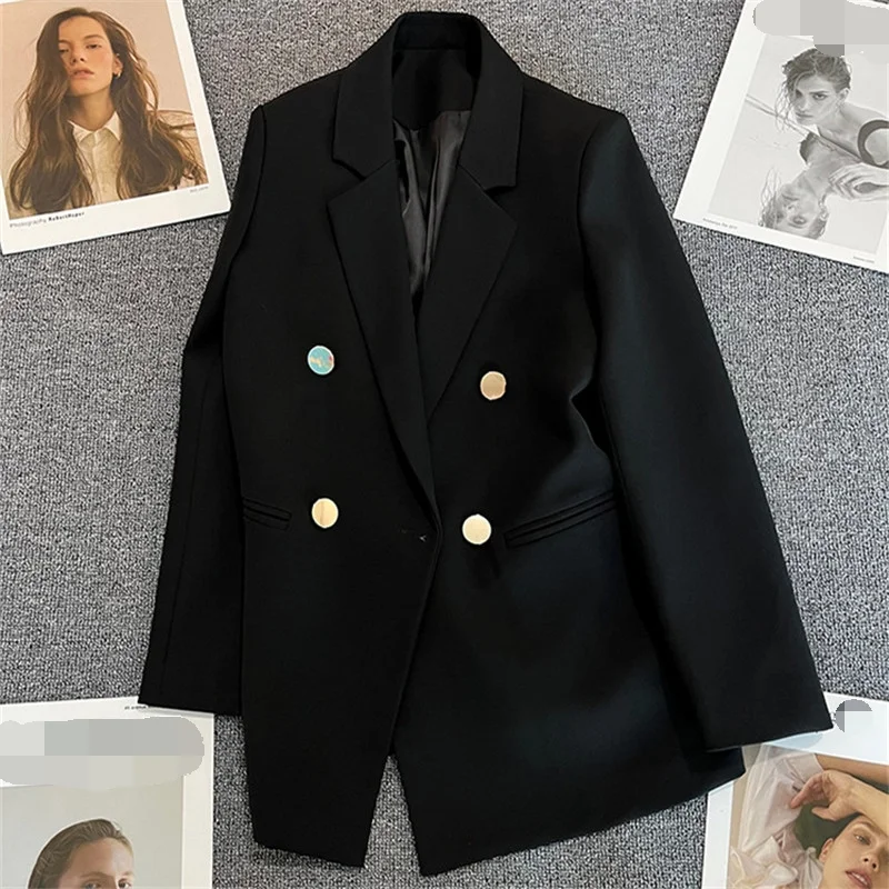 Wholesale Fashion women Coats designer casual long-sleeved Loose Double Button Suit