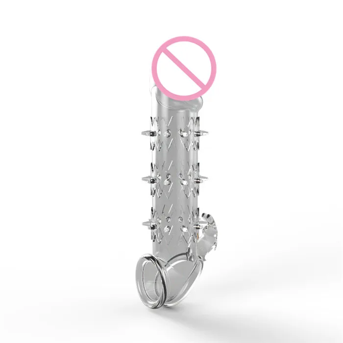 hot selling Crytral Condom penis sleeve Cock Enlargement Dick Extender Condoms for Men