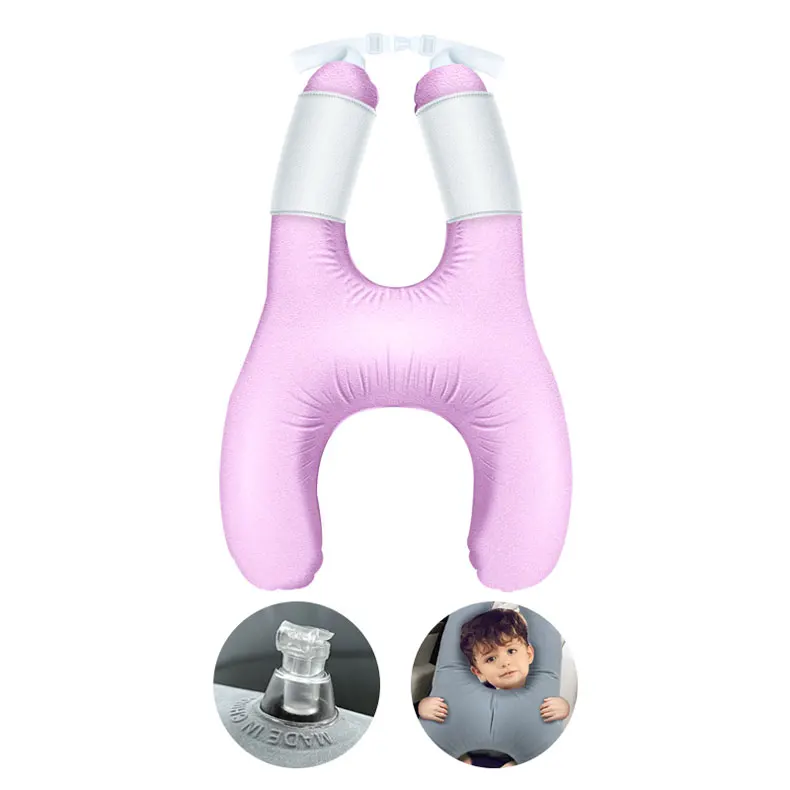 Adjustable H Shape Cervical Spine Headrest Inflatable Air Ergonomic Custom Kids Car Sleeping Neck Support Pillow for Travel