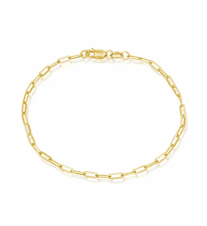 Delivery Fast 14K Gold Flat Curb Mini Link Large Oval Cable Large Link Large Box Chain Small Link Bracelet