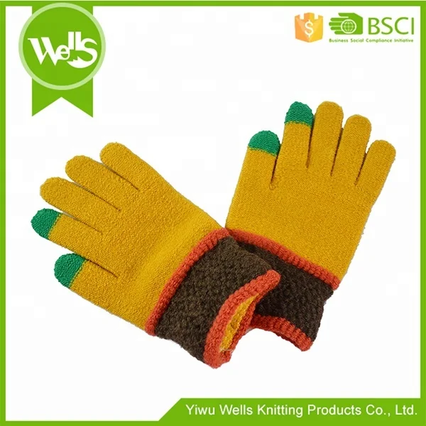 Зимние теплые вязаные перчатки для мобильного телефона с сенсорным экраном трикотажные женские мужчин и женщин 100%