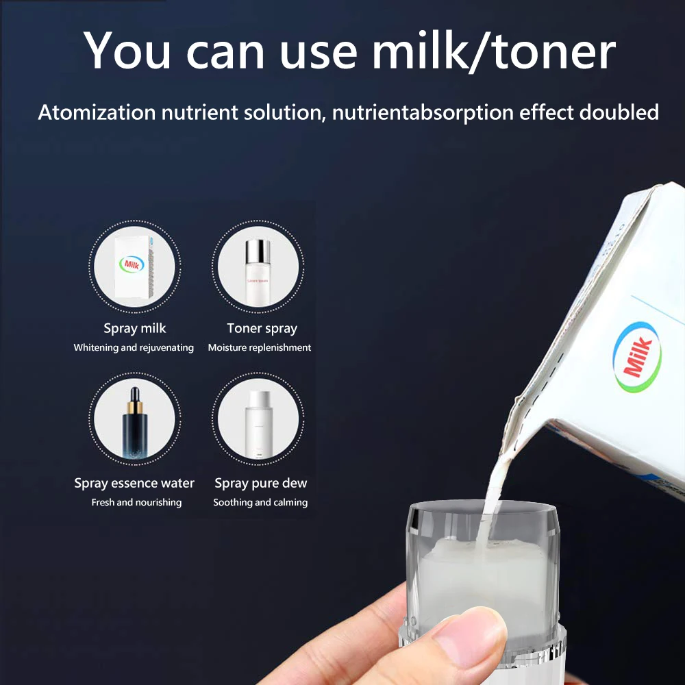 Private Handy Nano Portable Ionic Moisturizing Hydrating Mist Sprayer Mini Mister Beauty Facial Steamer Machine Stramer Facial