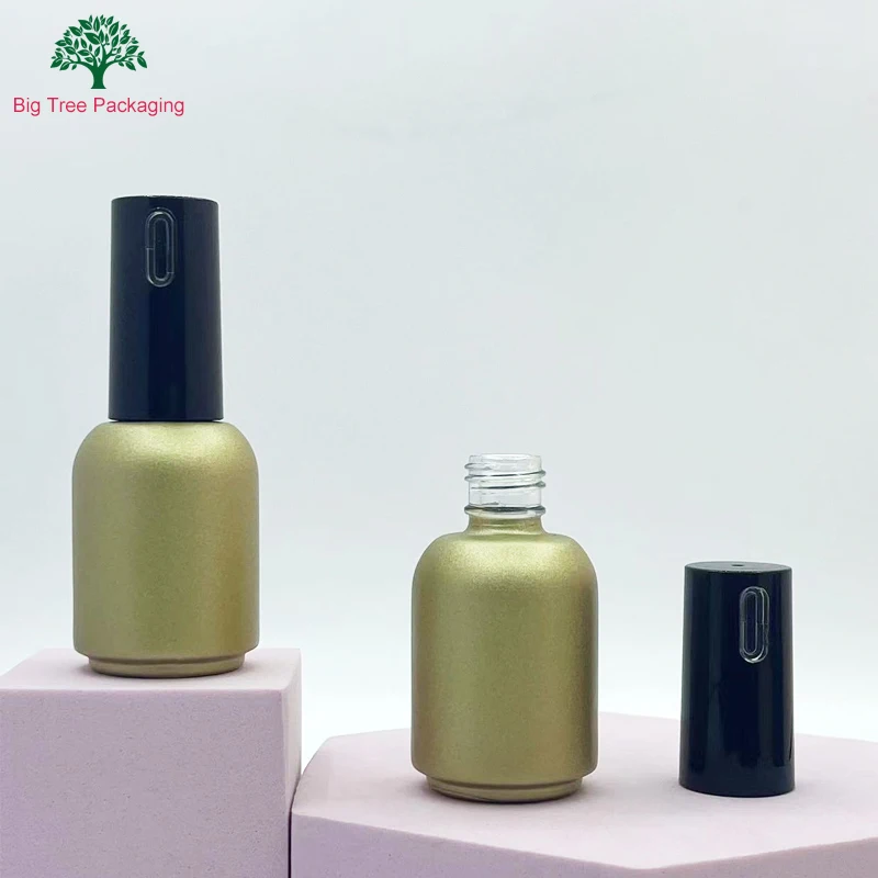 20ml 18ml wholesale custom logo empty glass bottle for top base coat gel nail paint 20ml empty nail polish bottle with brush