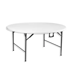 Wholesale 5ft 10 People Wedding Party Outdoor Banquet White Folding Plastic Tables Round 60inch