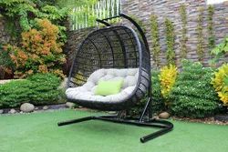 Counterattack Promotion Patio Rattan Garden Wicker Outdoor Furniture Double Seater Outdoor Hammock Egg Hanging Swing Chair