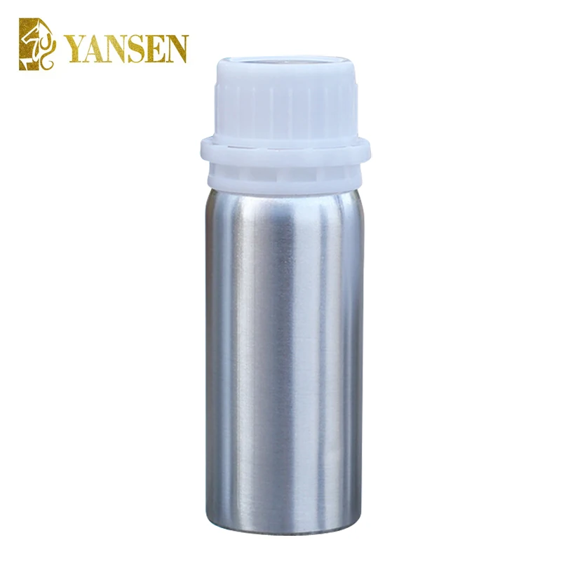 100ml shiny silver Aluminum Bottle for essential oils, flavors, solvents and related products with PP tamper evident screw cap