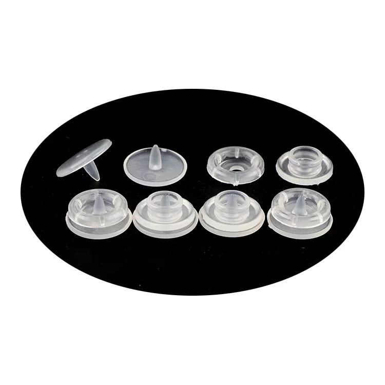 1211 Shank Washable Round Semi Transparent Buttons For Children Clothes 4 Parts Plastic Fastener Press Snap Button