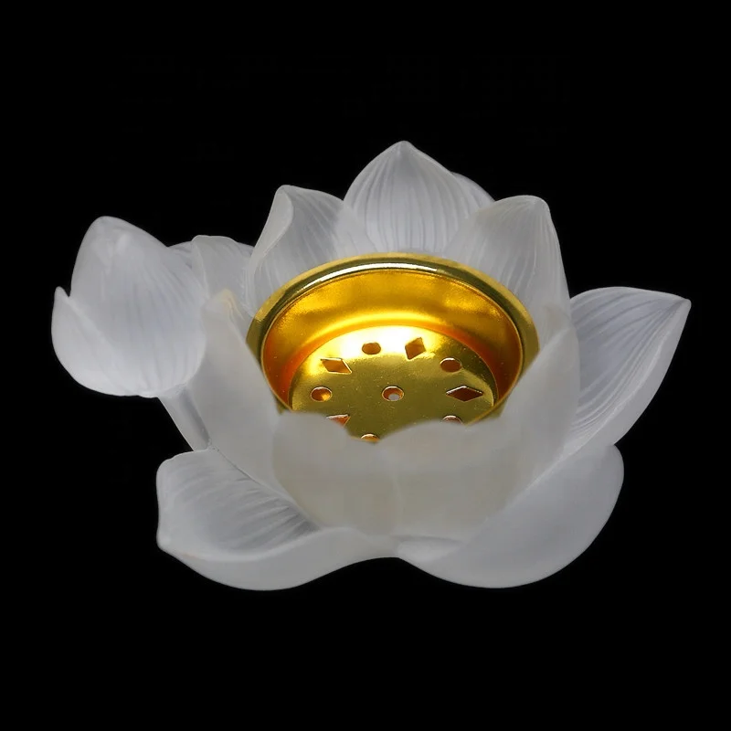 Lotus Crystal incense burner Used for home decoration wedding banquet or office crystal Bakhoor burner crystal oil burner