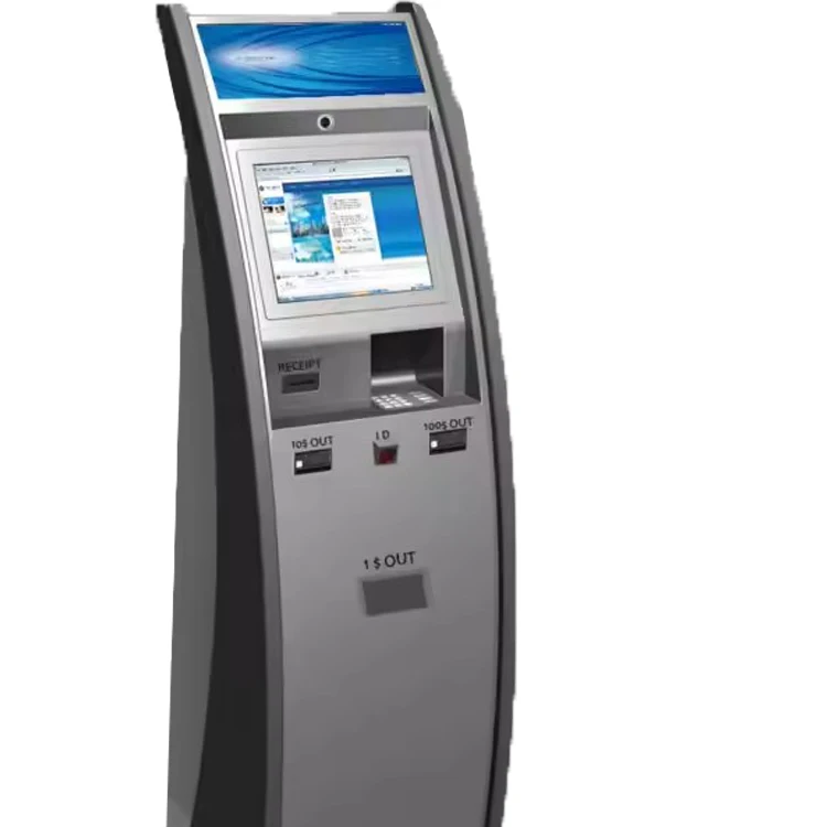 2024 New Customized Floor Standing Self-service cash recycler credit card reader kiosk