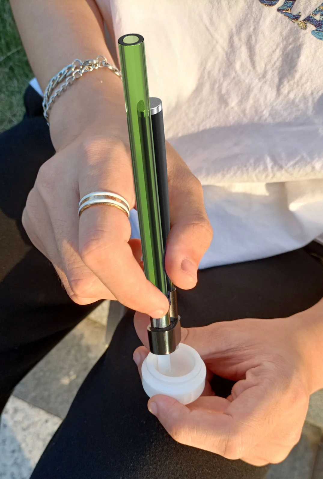 Wholesale  collect kit honey dip pen Concentrate Smoking Dab glass wax pen TOUCH Fit 510 Battery Wax Vape