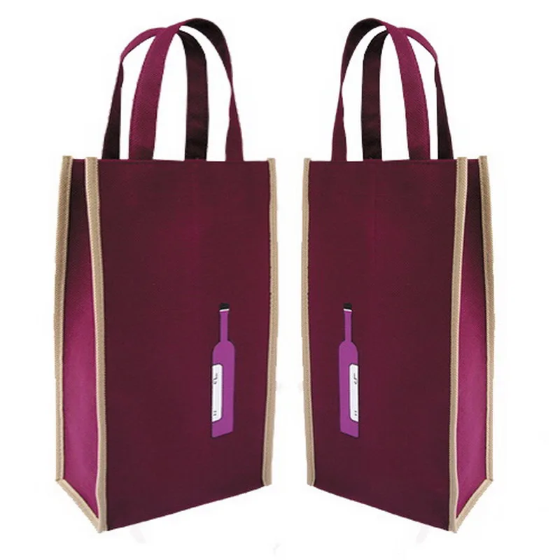 Non Woven Red Wine Bags Bottle Bag Eco Friend Durable Promotion Gift Non Woven Red Wine 4 Bottle Bags With Handles