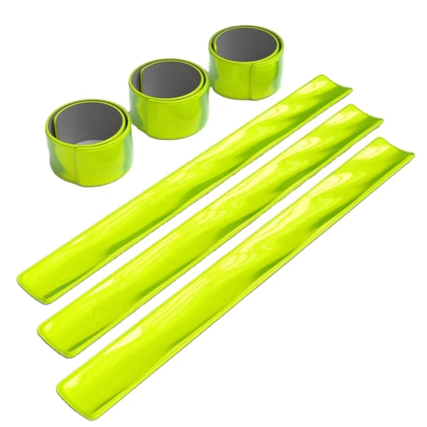 Adults Reflective Slap Bands, reflex Snap Wrap, Reflector Wristband with CE EN13356