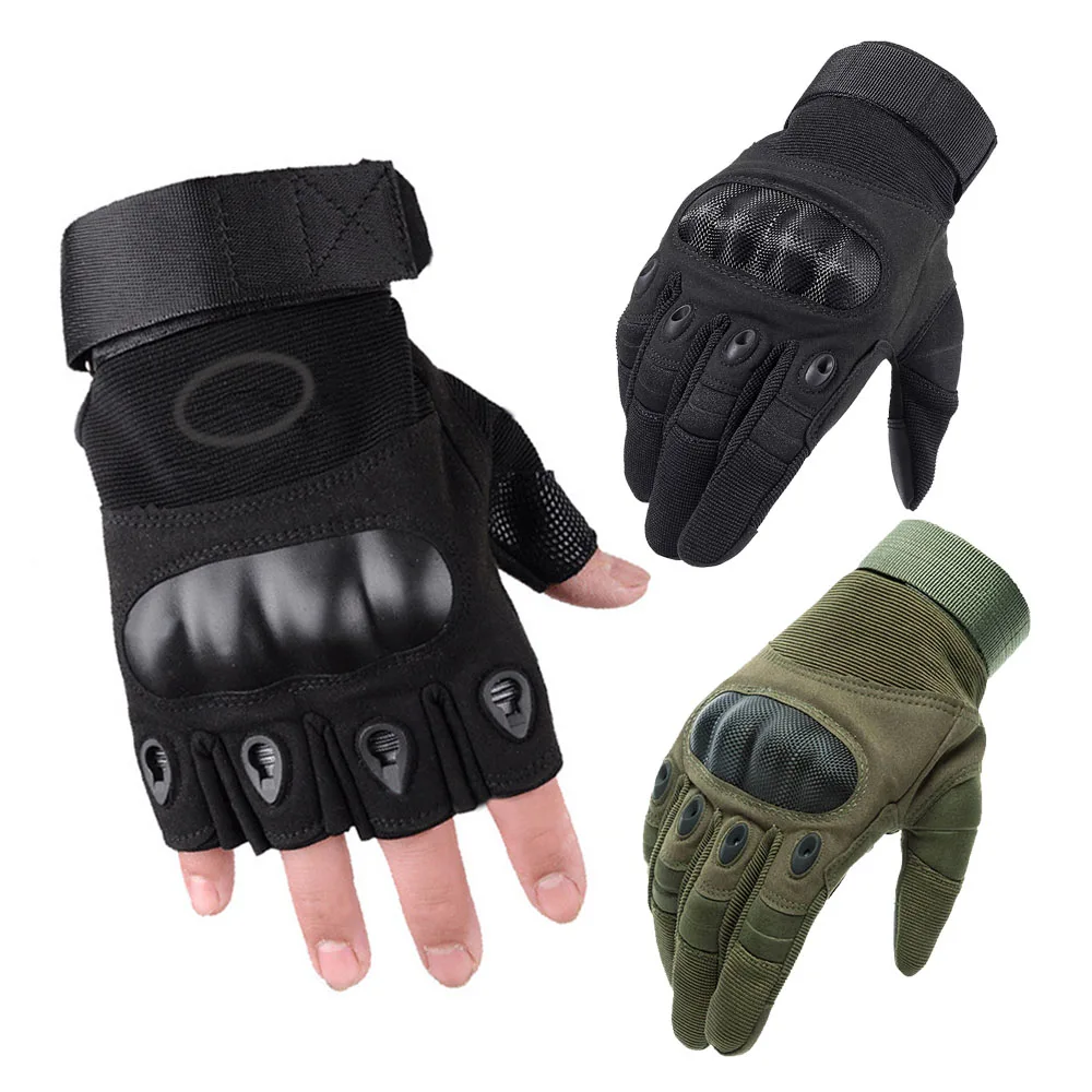 Baiyuheng Army Holder Military Outdoor Neoprene Self Defense Indestructible Hard Knuckle Half finger Tactical Gloves (1600287538827)